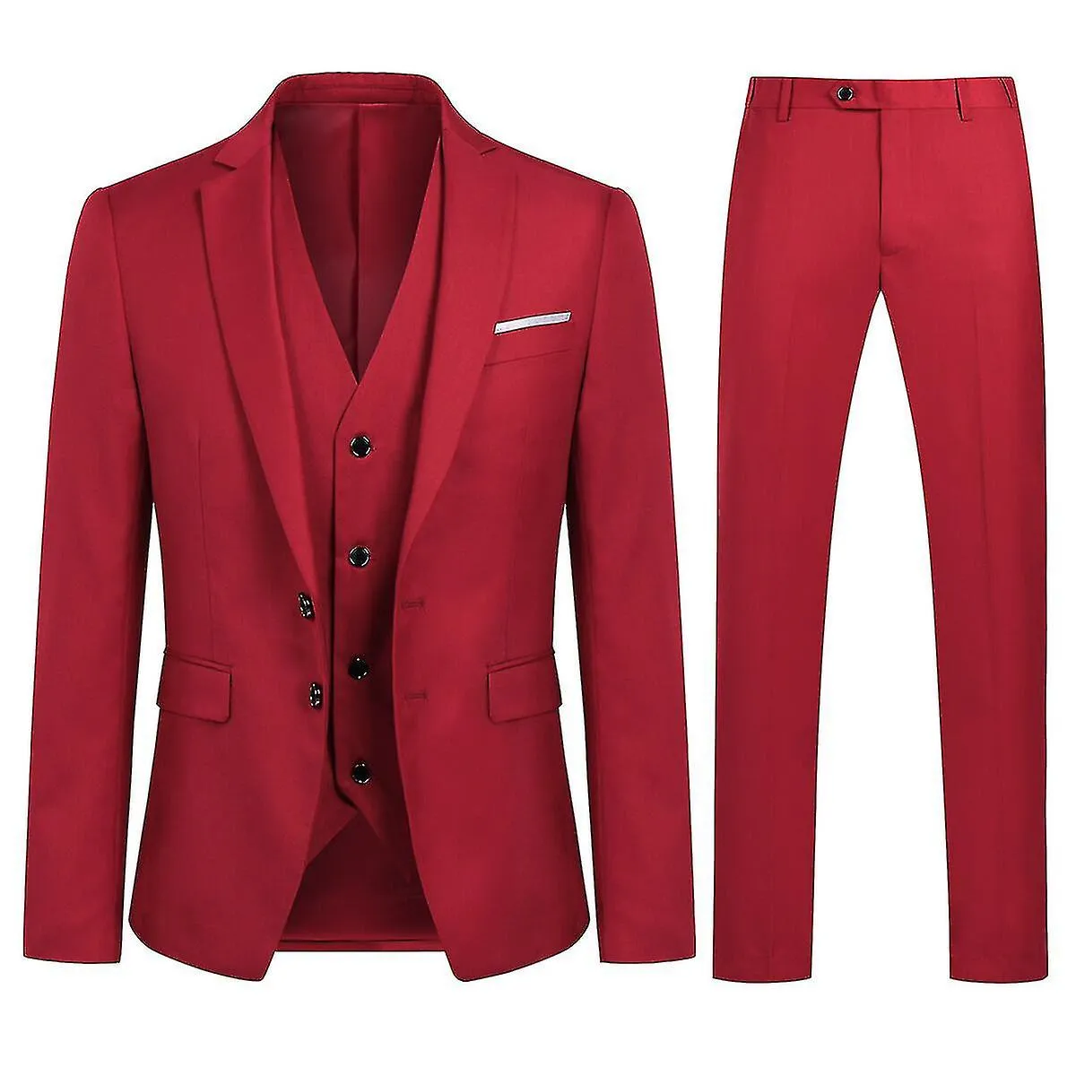3 piezas traje hombre boda esmoquin blazer chaleco pantalones
