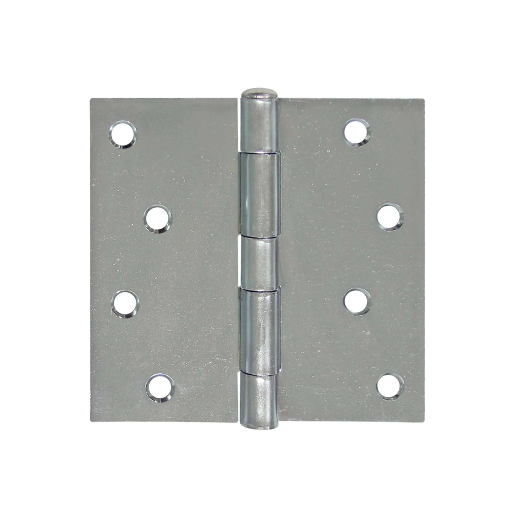 Bisagra niquelada para puerta con tornillos