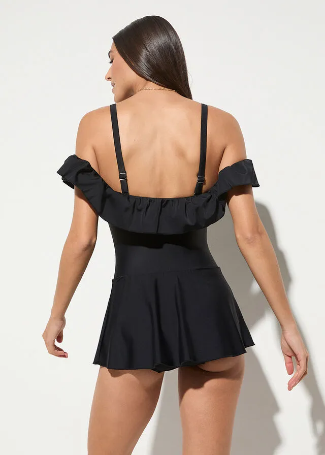 Black swim dress