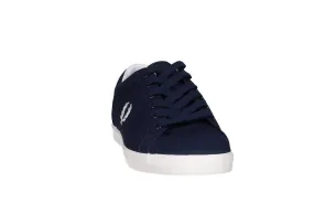 Blue Canvas Sneakers with White Sole