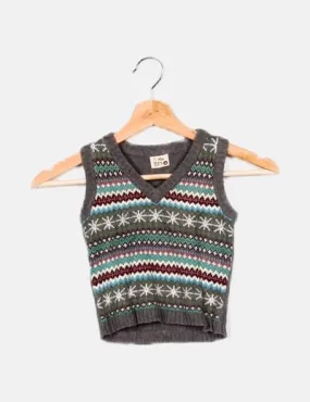 BTS Gray Patterned Vest
