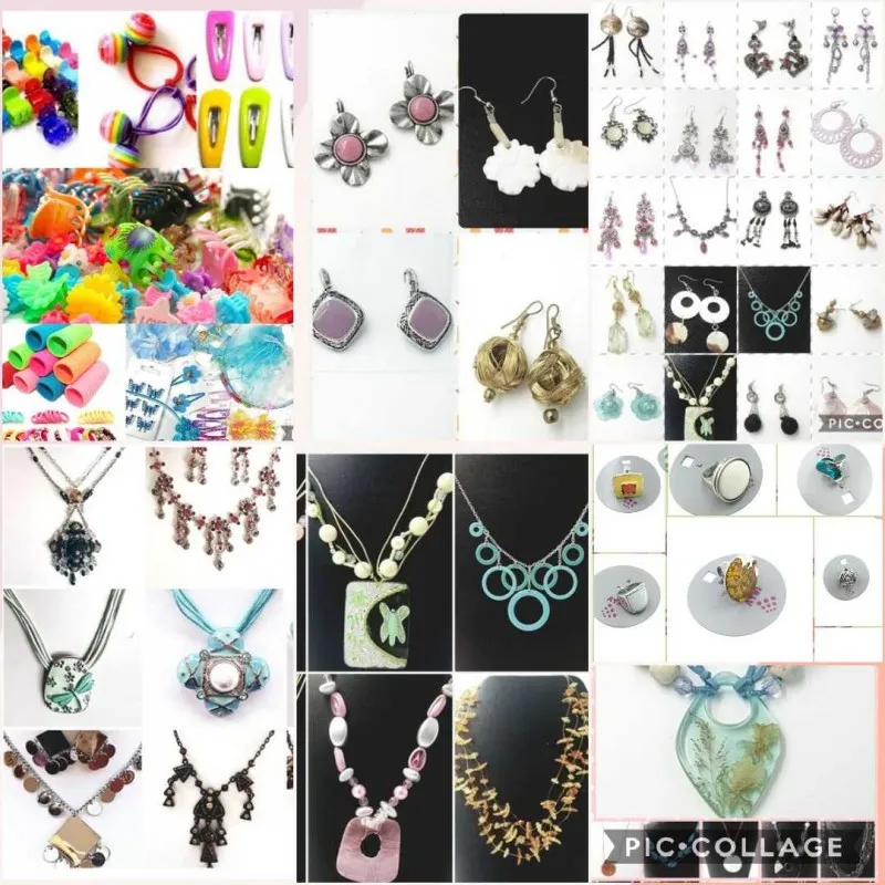 Bulk assorted jewelry lot of 1000 pieces.