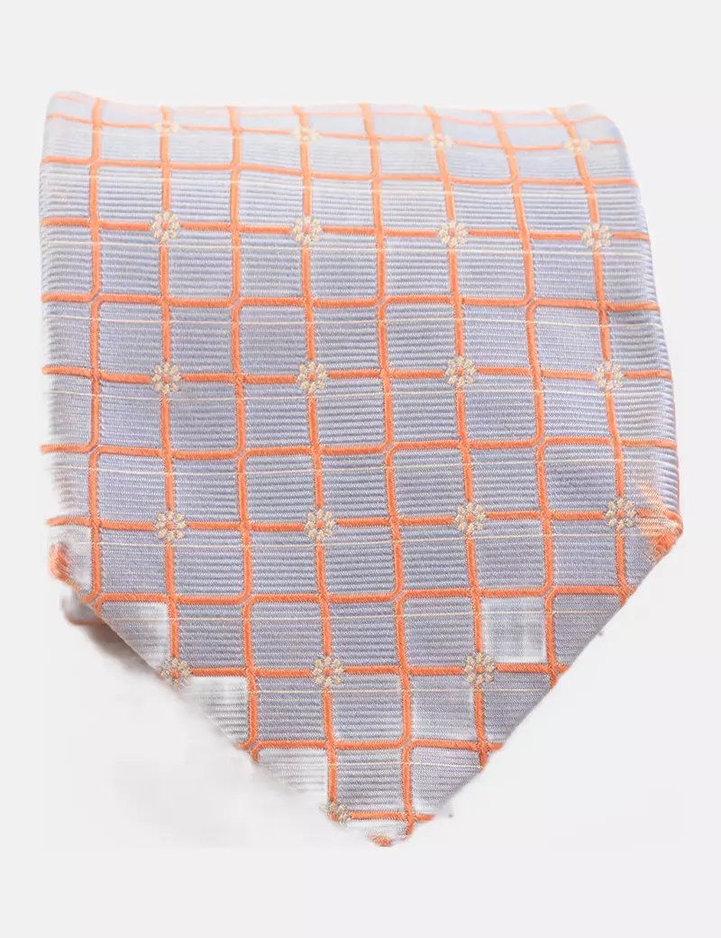 Emidio Tucci gray plaid tie