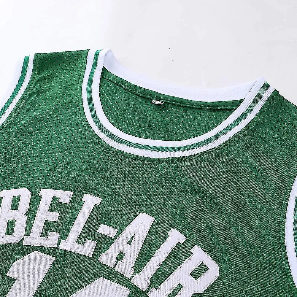Fong Version Will Smith 14th Black, Yellow, and Green Basketball Mesh Jersey.