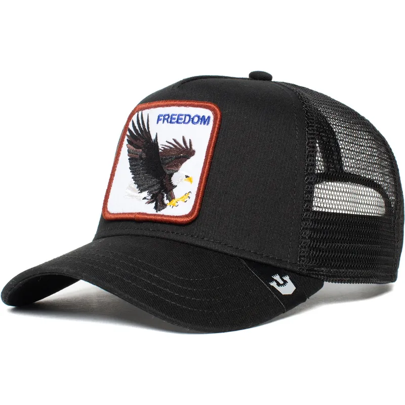 Gorra trucker negra águila Freedom de Goorin Bros.