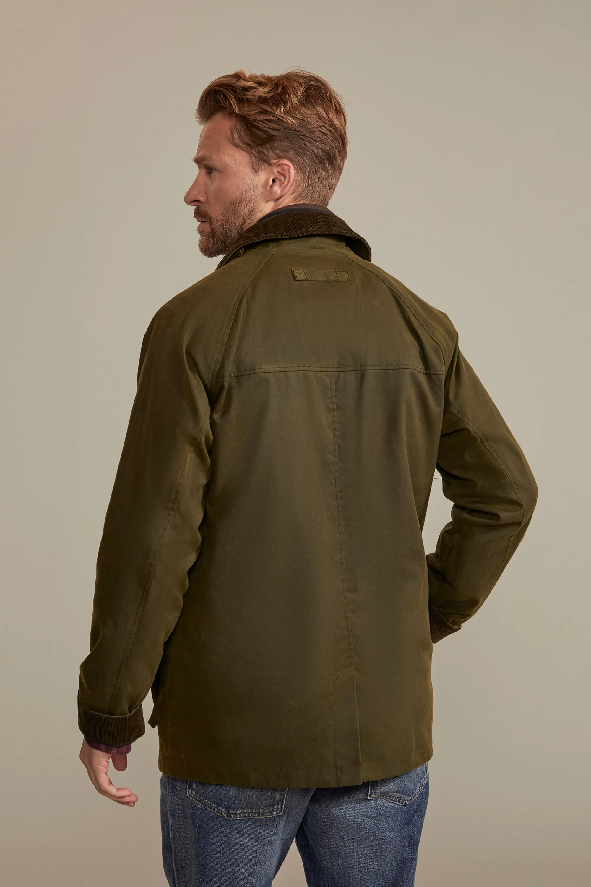 Hawick chaqueta de algodón encerado para hombre