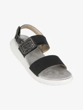 Inblu Sandalias de mujer de tiras con pedrería