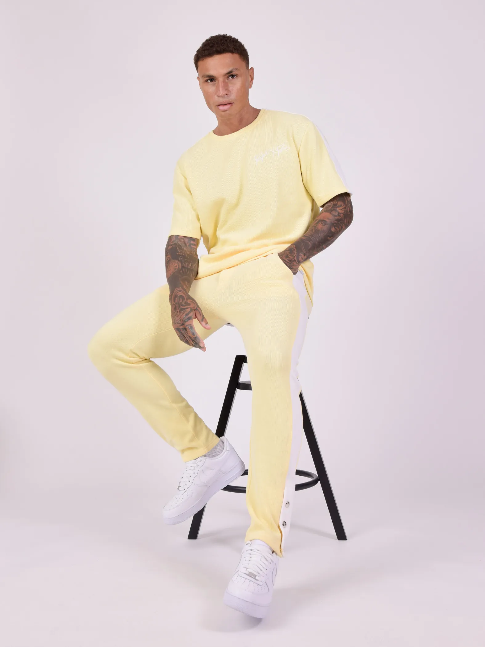Knit Track Pants with Side Stripe