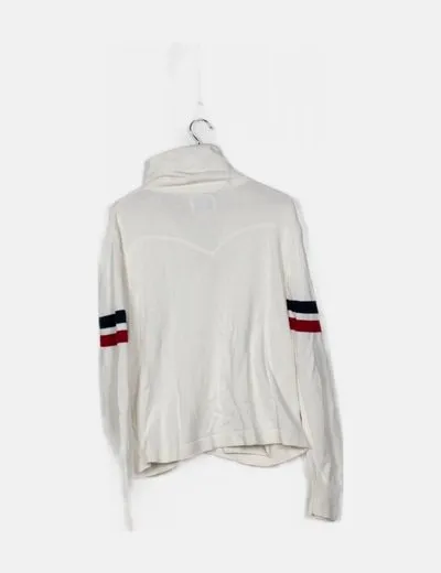 Levi's White Knit Jacket with Letter Print