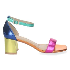 Low heel multicolor glitter party sandals for women Z-2233