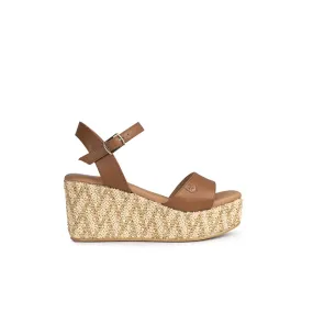 Low Wedge Akumal Bombay Leather Sandal