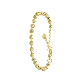 Marlù gold-tone steel bead bracelet. Adjustable length from 17 to 20 cm.