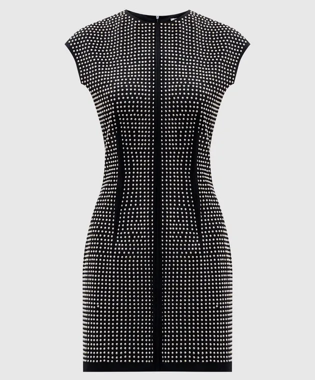 Max Mara Sportmax Black mini dress VOLANTE with wool