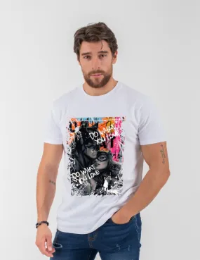Men's white WHAT T-shirt