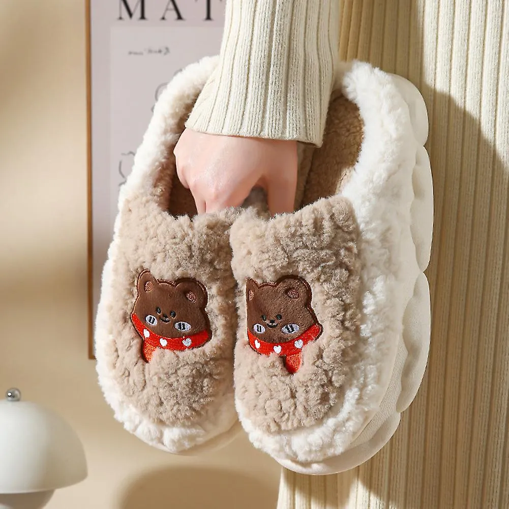 New Cute Cartoon Rabbit Cotton Slippers Men Women Autumn Winter Home Indoor