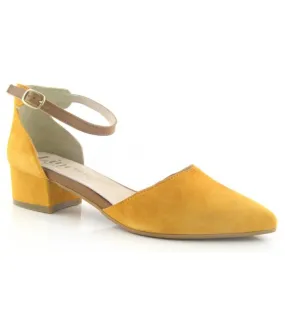Ocre color pulsera zapato puntera.