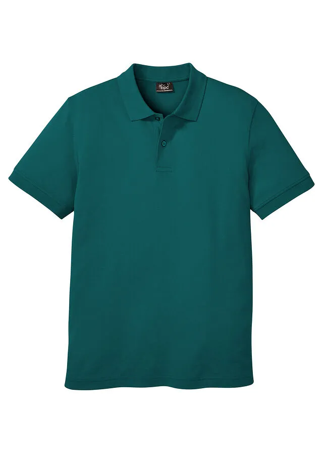 Oil Blue Short Sleeve Piqué Polo