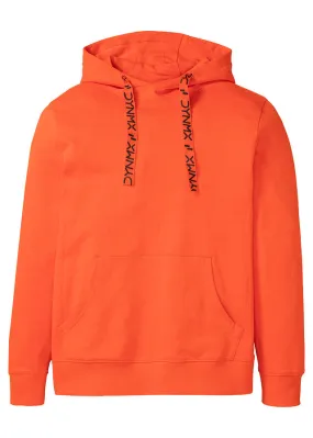 Organic Cotton Hoodie in Blood Orange Color.