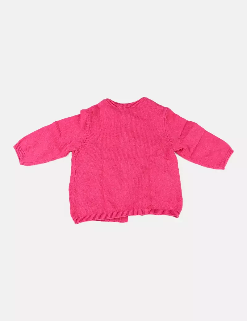 Pink knit cardigan