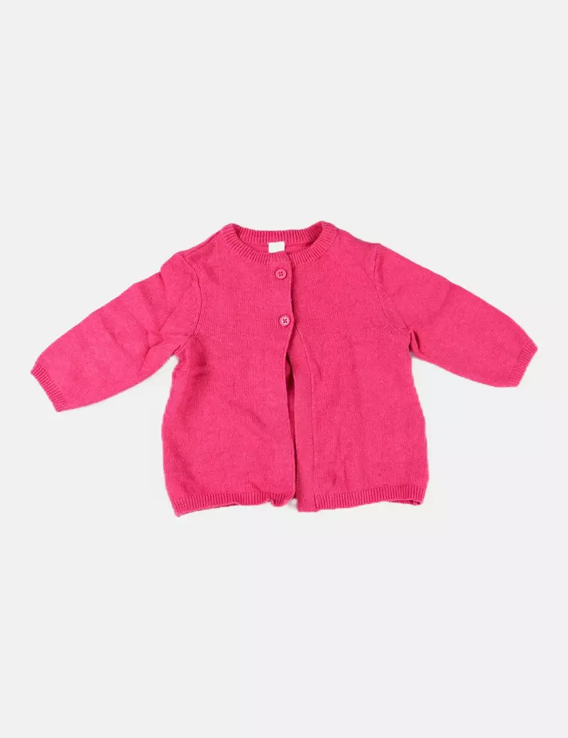 Pink knit cardigan