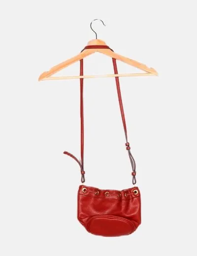 Red Faux Leather Mango Bag