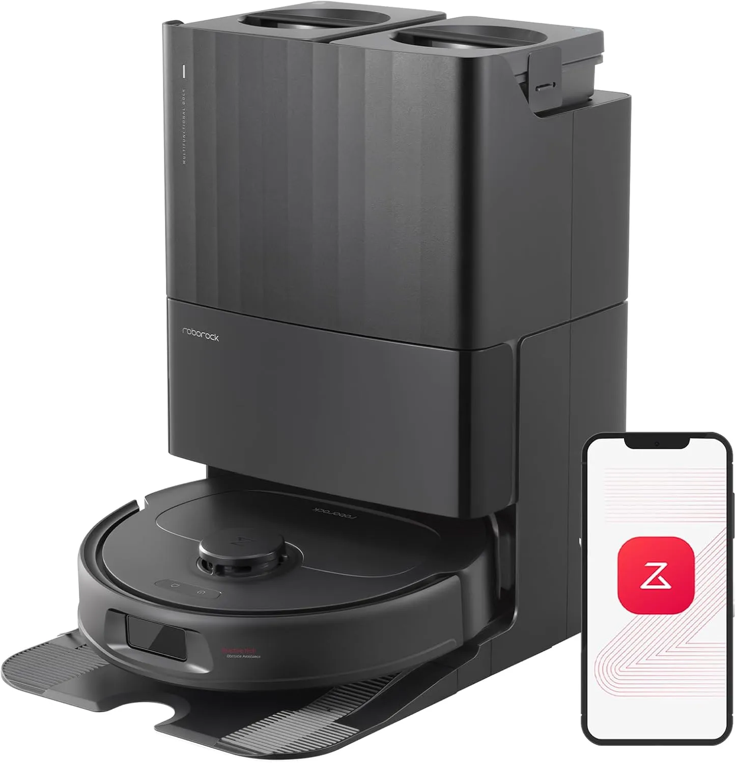 roborock Qrevo S Robot Aspirador y fregasuelos, 7000 Pa, Funciones Automáticas de Vaciado, Lavado, Secado, Limpieza de la Base y