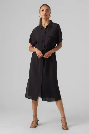 Vero Moda Vestido midI camisero de manga corta