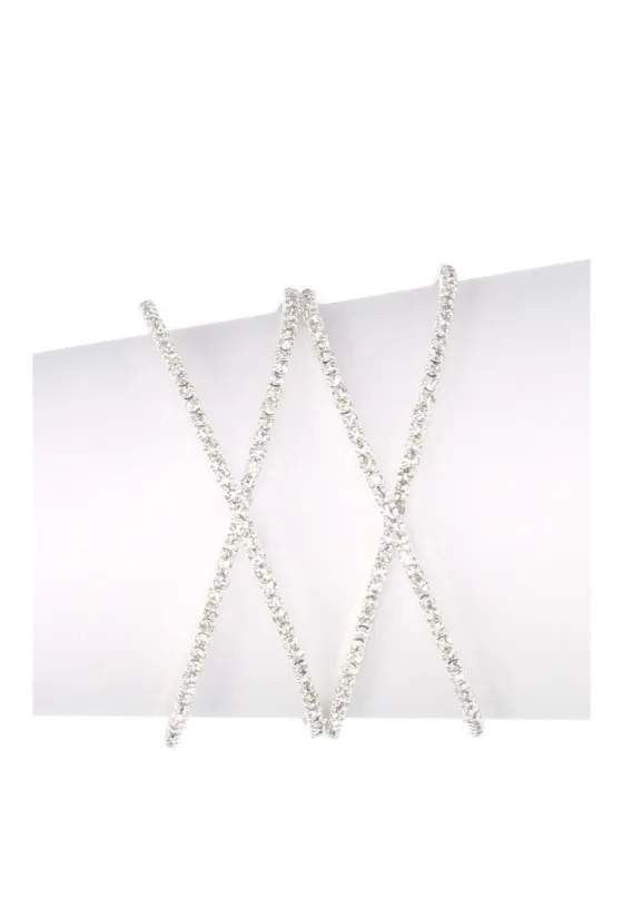 VIVIA bz220328-24 silver cuff bracelet crafted from cane.