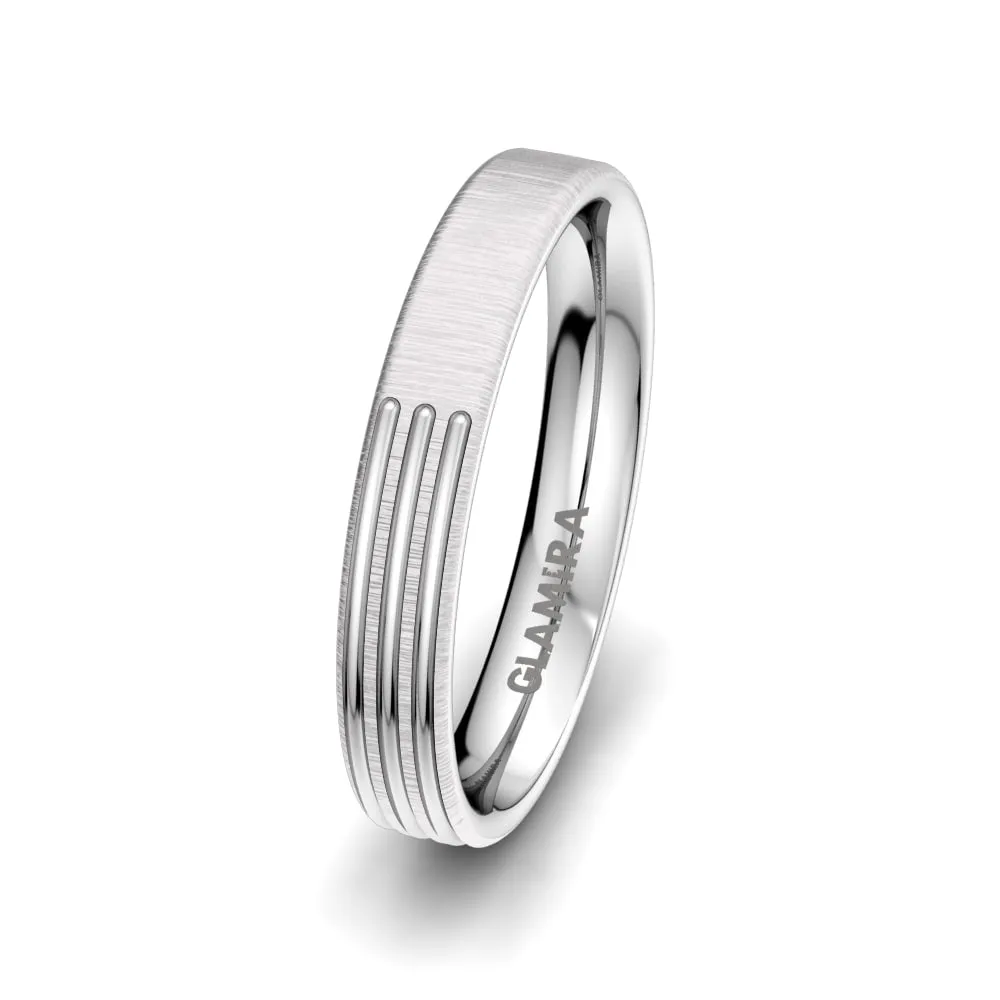 White Lily 4mm Wedding Ring